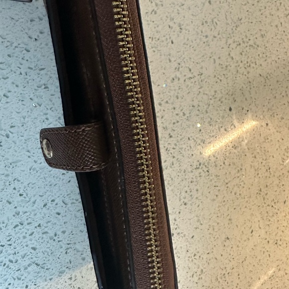 Coach Brown Leather Multifunction Wallet - Picture 9 of 12